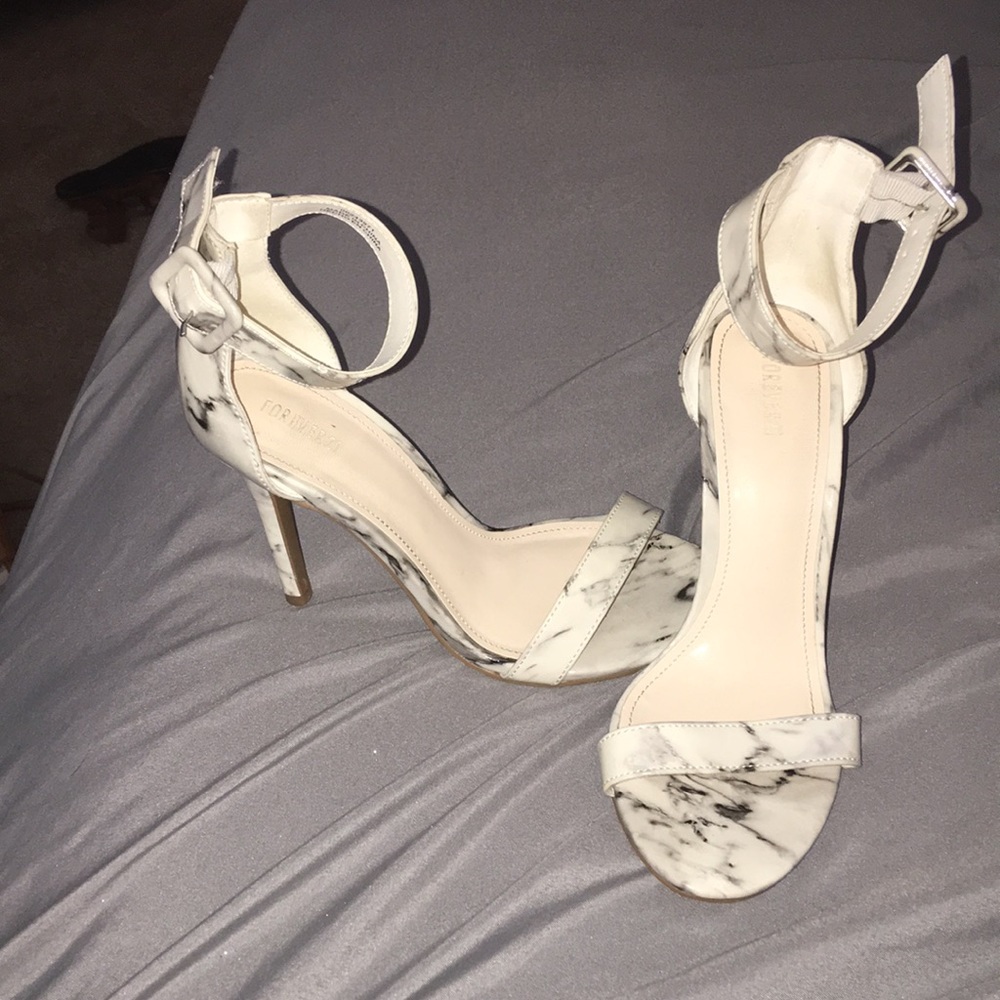Marble open toe heels. Size 6 half